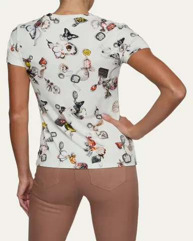 L'Agence Ressi Short-Sleeve Butterfly Charm Tee | Thumbnail 3