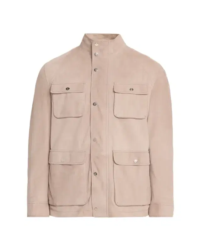 Brunello Cucinelli Men's Nubuck Leather Four-Pocket Safari Jacket