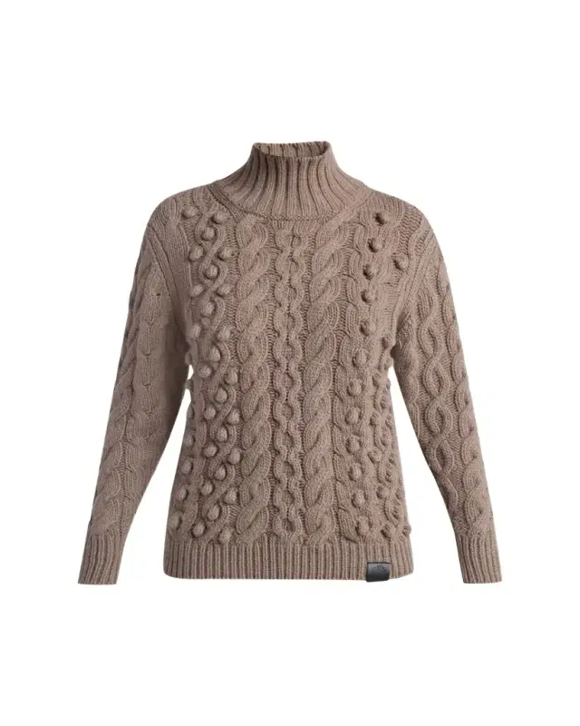 Stella McCartney Bobble Cable Knit Turtleneck Sweater
