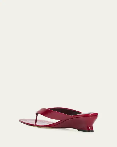 Le Monde Béryl 50mm Eel-Embossed Leather Micro Wedge Thong Sandals | Thumbnail 4 Le Monde Béryl 50mm Eel-Embossed Leather Micro Wedge Thong Sandals | Thumbnail 4