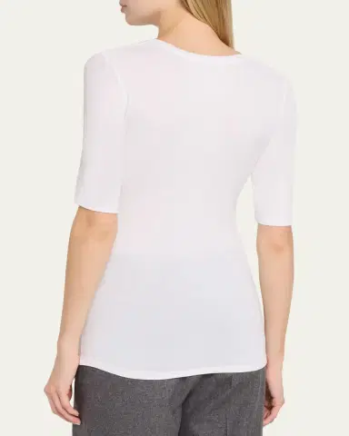 MAJESTIC FILATURES Elbow-Sleeve Scoop-Neck Shirt | Thumbnail 3 MAJESTIC FILATURES Elbow-Sleeve Scoop-Neck Shirt | Thumbnail 3