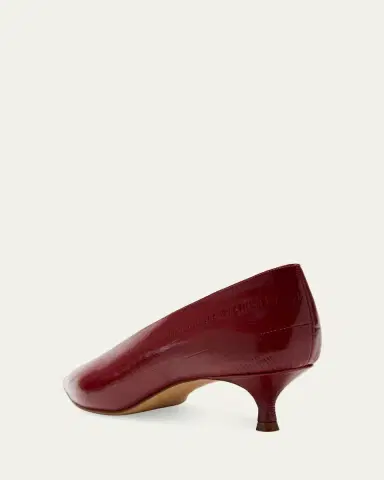 Le Monde Béryl 40mm Babouche Eel-Embossed Leather Pumps | Thumbnail 3