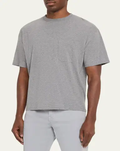 Frame Men's Jersey Relaxed-Fit Crewneck Pocket T-Shirt | Thumbnail 4