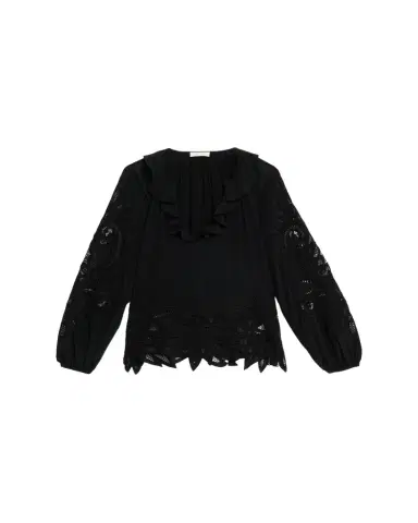 Ulla Johnson Adonis Embroidered Silk Blouse | Thumbnail 1