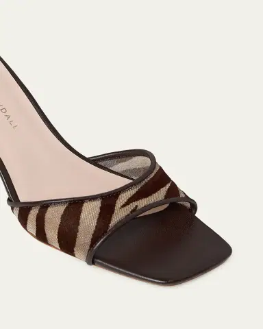 Loeffler Randall 70mm Zebra-Printed Mesh Mule Sandals | Thumbnail 4