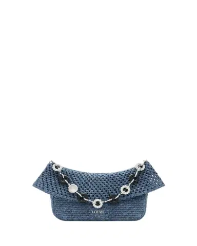 Loewe x Paula's Ibiza Ola Medium Bag in Denim-Effect Raffia | Thumbnail 1 Loewe x Paula's Ibiza Ola Medium Bag in Denim-Effect Raffia | Thumbnail 1