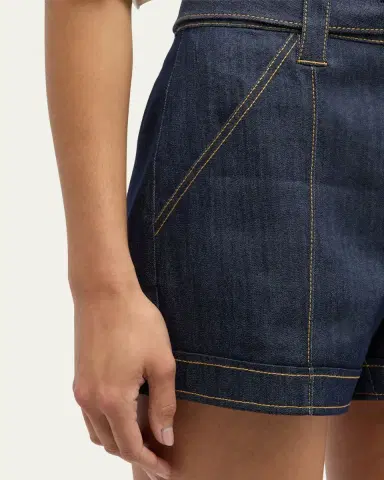 Cinq à Sept Aldi Belted Denim Shorts | Thumbnail 5 Cinq à Sept Aldi Belted Denim Shorts | Thumbnail 5