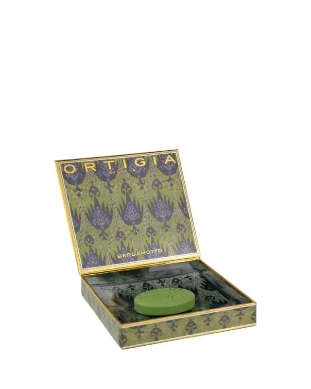 Ortigia Bergamot Glass Plate & Soap Set