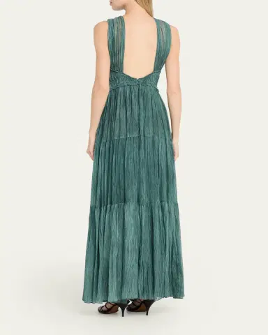 Ulla Johnson Freesia Sleeveless Silk Chiffon Gown | Thumbnail 3