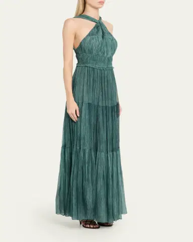 Ulla Johnson Freesia Sleeveless Silk Chiffon Gown | Thumbnail 4