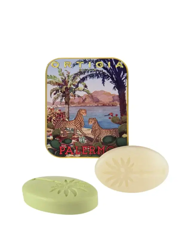ORTIGIA Palermo City Bar Soap Tin, 2 x 0.9 oz.