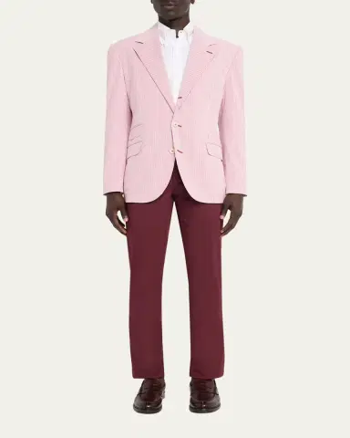 Brunello Cucinelli Men's Cotton-Blend Single-Breasted Jacket | Thumbnail 2 Brunello Cucinelli Men's Cotton-Blend Single-Breasted Jacket | Thumbnail 2