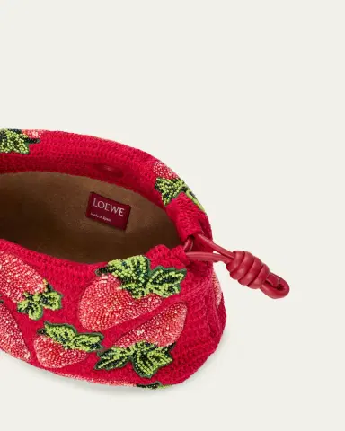 Loewe x Paula's Ibiza Strawberry-Beaded Crochet Clutch Bag | Thumbnail 4