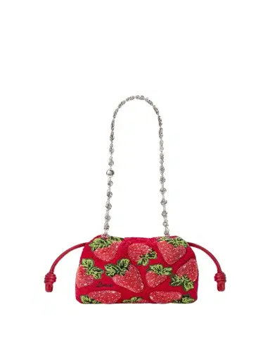Loewe x Paula's Ibiza Strawberry-Beaded Crochet Clutch Bag | Thumbnail 1