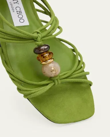 Jimmy Choo Lova Suede Flat Slide Sandals | Thumbnail 3 Jimmy Choo Lova Suede Flat Slide Sandals | Thumbnail 3
