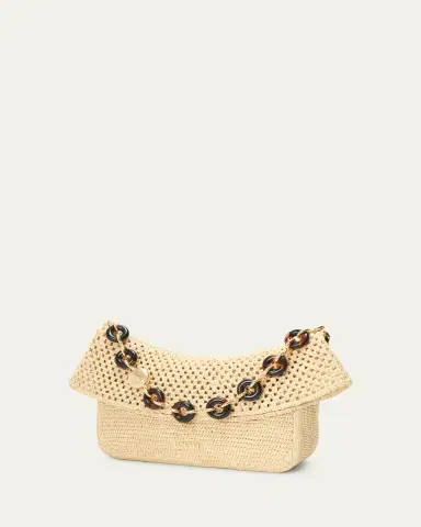 Loewe x Paula's Ibiza Ola Medium Bag in Raffia | Thumbnail 3