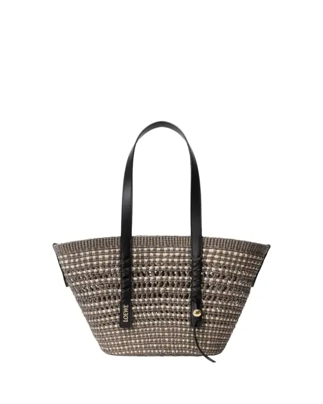 x Paula's Ibiza Braid Medium Woven Basket Tote Bag