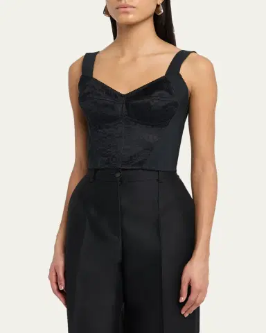 Dolce & Gabbana Lace Jacquard Crop Bustier Top | Thumbnail 4 Dolce & Gabbana Lace Jacquard Crop Bustier Top | Thumbnail 4