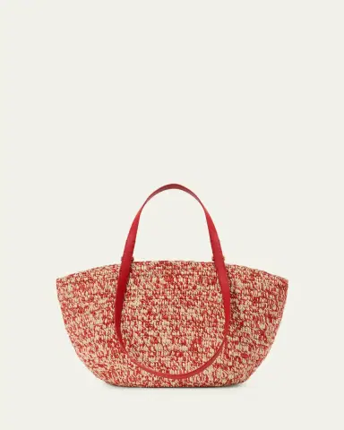 Loewe x Paula's Ibiza Medium Eclipse Basket Bag in Melange Raffia and Calfskin | Thumbnail 3