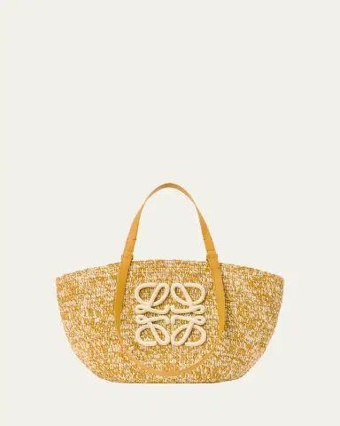 Loewe x Paula's Ibiza Medium Eclipse Basket Bag in Melange Raffia and Calfskin | Thumbnail 6