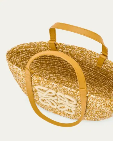 Loewe x Paula's Ibiza Medium Eclipse Basket Bag in Melange Raffia and Calfskin | Thumbnail 9