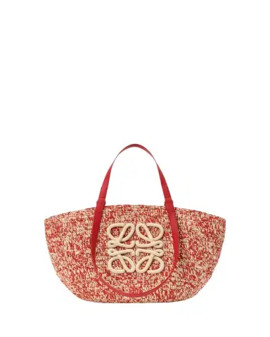 Loewe x Paula's Ibiza Medium Eclipse Basket Bag in Melange Raffia and Calfskin | Thumbnail 1