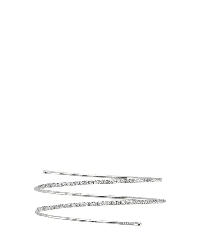 Mattia Cielo 18K White Gold Diamond 2 Row Tennis Bracelet