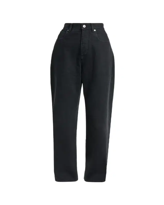 Bottega Veneta Faded Black Denim Wide-Leg Jeans