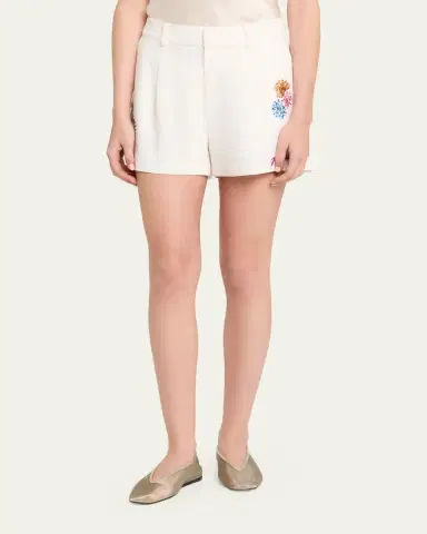 Cinq à Sept Emmie Embroidered Vine Shorts | Thumbnail 4 Cinq à Sept Emmie Embroidered Vine Shorts | Thumbnail 4