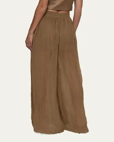 L'Agence Ethel Wide-Leg Crinkled Chiffon Pants | Thumbnail 3 L'Agence Ethel Wide-Leg Crinkled Chiffon Pants | Thumbnail 3