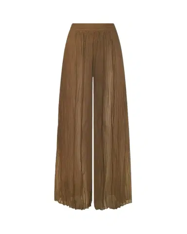 L'Agence Ethel Wide-Leg Crinkled Chiffon Pants | Thumbnail 1 L'Agence Ethel Wide-Leg Crinkled Chiffon Pants | Thumbnail 1