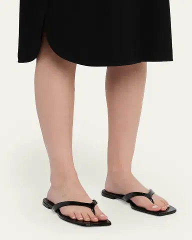 Vince San Juan Patent Leather Flat Thong Sandals | Thumbnail 2 Vince San Juan Patent Leather Flat Thong Sandals | Thumbnail 2