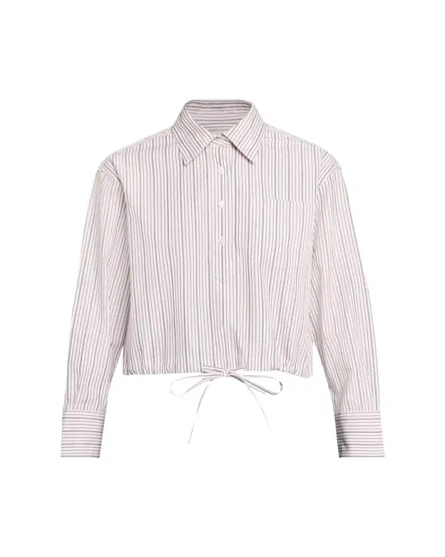 The CC Striped Drawstring Cotton Shirt