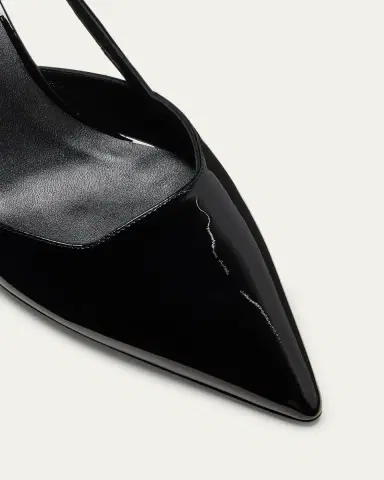Stuart Weitzman Vinnie Patent Kitten Slingback Pumps | Thumbnail 5