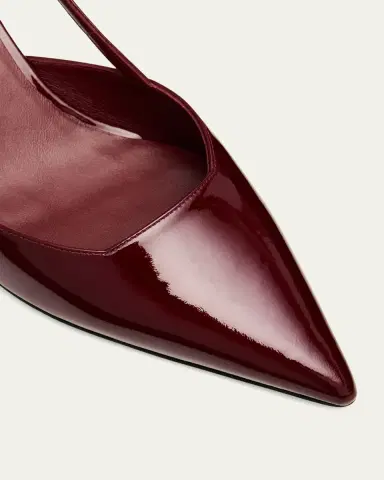 Stuart Weitzman Vinnie Patent Kitten Slingback Pumps | Thumbnail 9