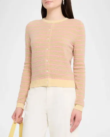 Guest In Residence Pebble Stripe Jane Cardigan | Thumbnail 3 Guest In Residence Pebble Stripe Jane Cardigan | Thumbnail 3