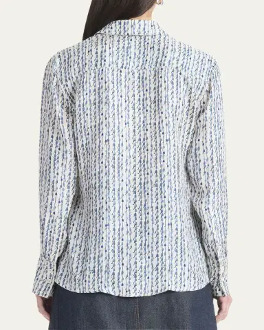 Altuzarra Chika Silk Button-Front Top | Thumbnail 2