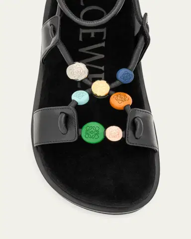 Loewe x Paula's Ibiza Anagram Pebble Bead Leather Sandals | Thumbnail 4 Loewe x Paula's Ibiza Anagram Pebble Bead Leather Sandals | Thumbnail 4
