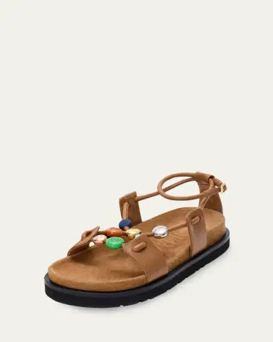Loewe x Paula's Ibiza Anagram Pebble Bead Leather Sandals | Thumbnail 6 Loewe x Paula's Ibiza Anagram Pebble Bead Leather Sandals | Thumbnail 6