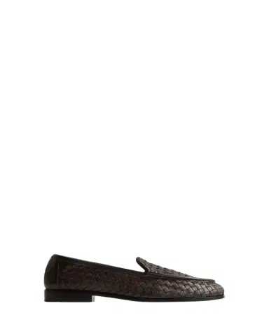 Bottega Veneta Men's Silenzio Intrecciato Napa Leather Loafers | Thumbnail 1