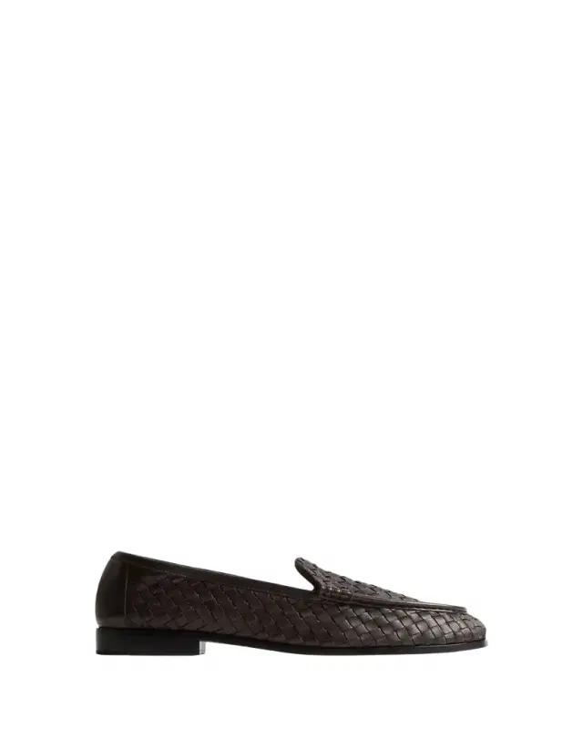 Bottega Veneta Men's Silenzio Intrecciato Napa Leather Loafers
