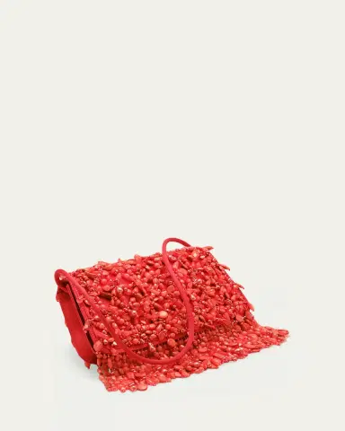 Cult Gaia Idalia Fringed Faux Stone Shoulder Bag | Thumbnail 2