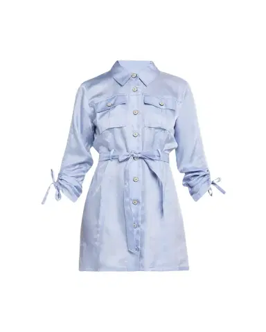 Cinq a Sept Dale Button-Front Satin Shirtdress | Thumbnail 1 Cinq a Sept Dale Button-Front Satin Shirtdress | Thumbnail 1