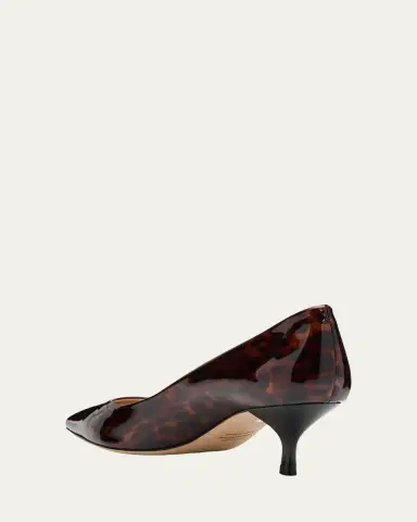 Stuart Weitzman Stuart Power Tortoise Leather Pumps | Thumbnail 2