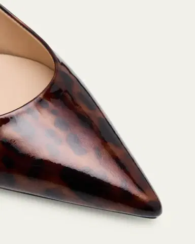 Stuart Weitzman Stuart Power Tortoise Leather Pumps | Thumbnail 3