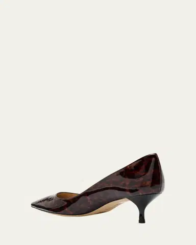 Stuart Weitzman Stuart Power Tortoise Leather Pumps | Thumbnail 6