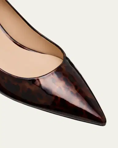 Stuart Weitzman Stuart Power Tortoise Leather Pumps | Thumbnail 7