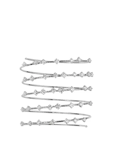 Mattia Cielo 18K White Gold and Titanium Diamond Wrap Bracelet | Thumbnail 1 Mattia Cielo 18K White Gold and Titanium Diamond Wrap Bracelet | Thumbnail 1