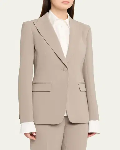 Lafayette 148 New York Single-Button Finesse Crepe Blazer | Thumbnail 4 Lafayette 148 New York Single-Button Finesse Crepe Blazer | Thumbnail 4