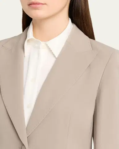 Lafayette 148 New York Single-Button Finesse Crepe Blazer | Thumbnail 5 Lafayette 148 New York Single-Button Finesse Crepe Blazer | Thumbnail 5